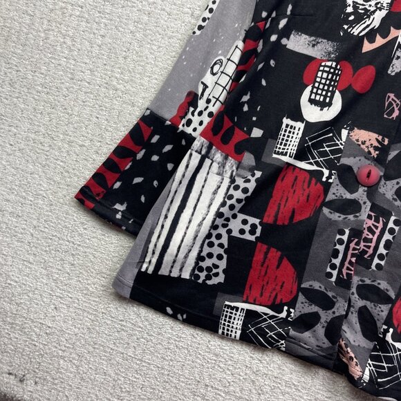 VTG Michael Tyler Top Blouse Tunic Womens Black Artsy Long Sleeve Size S - Picture 3 of 13